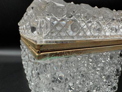 Vintage French Crystal Hinged Box