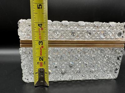 Vintage French Crystal Hinged Box