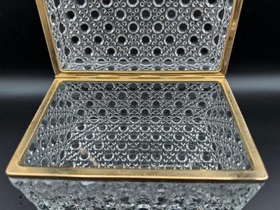 Vintage French Crystal Hinged Box