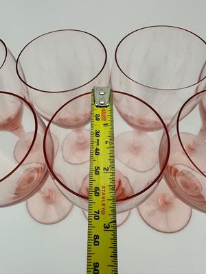 Mikasa Elite Pink Crystal Belgium Wine Glasses