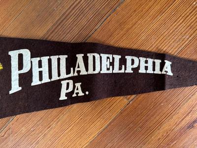 Two Vintage Felt Souvenir Pennants