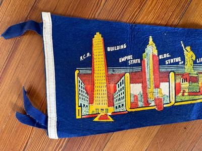 Two Vintage Felt Souvenir Pennants