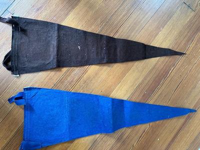Two Vintage Felt Souvenir Pennants