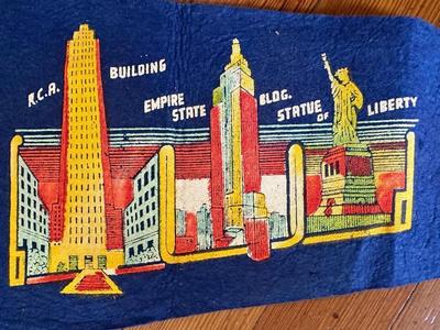 Two Vintage Felt Souvenir Pennants
