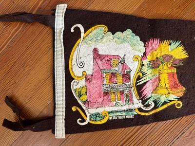 Two Vintage Felt Souvenir Pennants