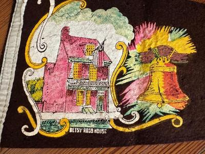 Two Vintage Felt Souvenir Pennants