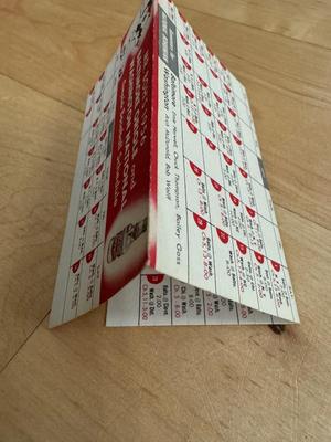 1956 MR. BOH’S Baltimore Oriole & Washington National Complete Baseball Schedule