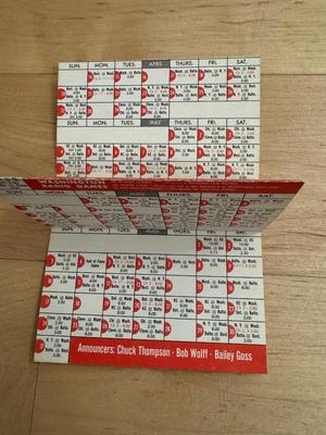 1958 National Bohemian Washington Senator & Baltimore Orioles Baseball Schedule