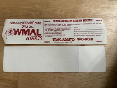 1988 Redskins Bumper Stickers & 1993 Wheaties Posters - Warren Moon / Jim Kelly