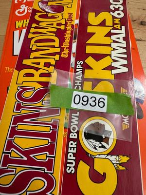 1988 Redskins Bumper Stickers & 1993 Wheaties Posters - Warren Moon / Jim Kelly