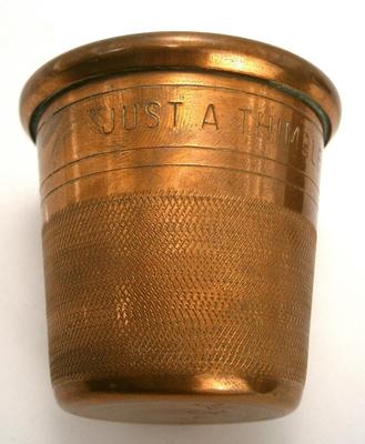 2 "JUST A THIMBLEFULL" Shot Glasses