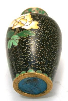 Miniature Cloisonné Vase with Floral Motif