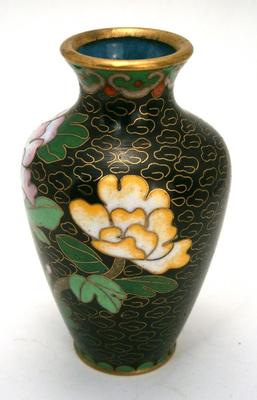 Miniature Cloisonné Vase with Floral Motif