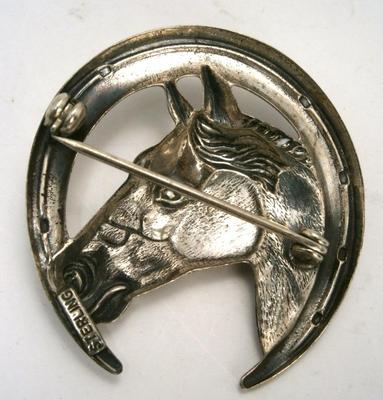Vintage Sterling Silver Brooch/Pin with Equestrian Motif