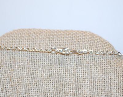 Rounded Triangle Shaped Tiger Eye PENDANT (1¼" x 1¼") on a Silver Tone Necklace Chain 20" L