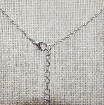 Sun & Moon Black Background PENDANT (¾" Diameter) on a Silver Tone Necklace Chain 18" L
