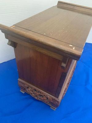 Vintage Carved Asian Jewelry Box
