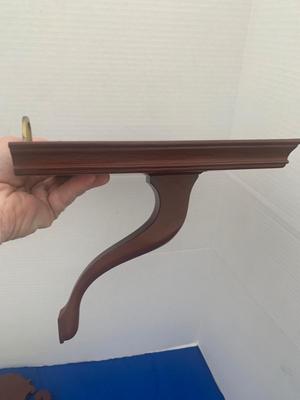 Mahogany Wall Shelf & Small Mirror