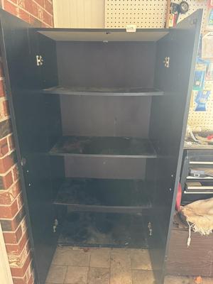Black storage cabinet