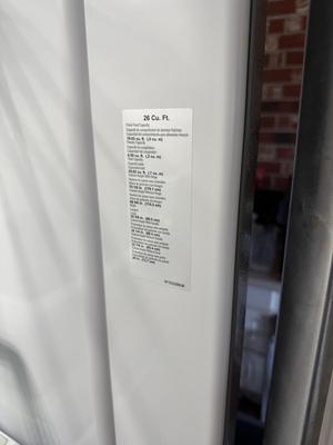 Maytag 26 cu ft French door refrigerator