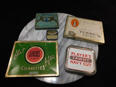 Lot of Vintage Cigarette & Laxative Tins