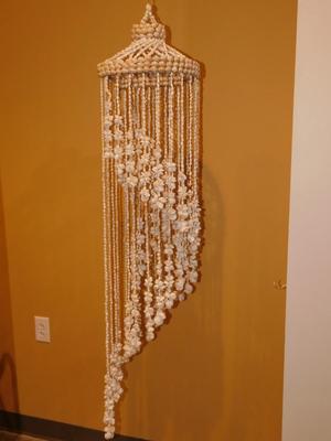 Vintage Spiral Cowrie Shell Wind Tinkler 45”
