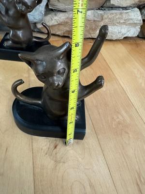 Bronze Book Ends - Cats & Dogs