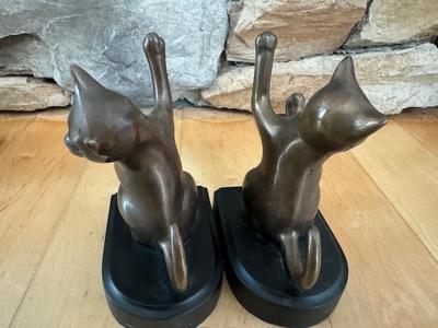 Bronze Book Ends - Cats & Dogs