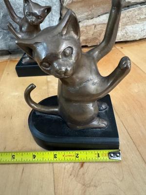Bronze Book Ends - Cats & Dogs
