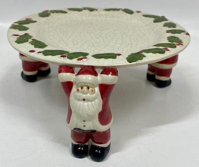 Christmas Serving Platter with 3 Santa Legs