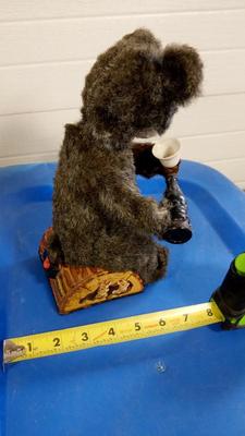 LOT 12 OLD BATTERY OPERATED DRINKING BEAR