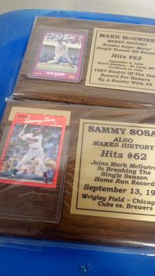 LOT 17 TWO BASEBALL PLAQUES