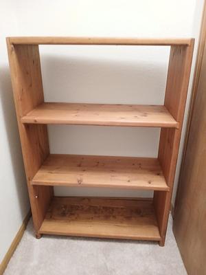 Butcher block bookshelf - shelves are not adjustable