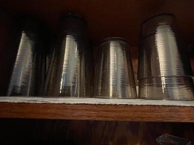 TWO SIZES OF PLASTIC TUMBLERS
