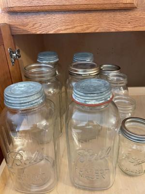 LARGE, MEDIUM AND SMALL BALL CANNING JARS
