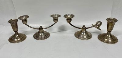 Vintage Empire Sterling Silver Candlesticks