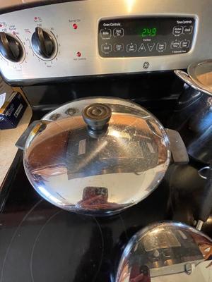 SIX PIECE REVERE WARE AND 2 PIECE EMERIL POT