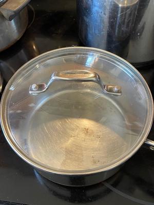 SIX PIECE REVERE WARE AND 2 PIECE EMERIL POT