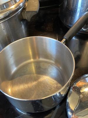 SIX PIECE REVERE WARE AND 2 PIECE EMERIL POT