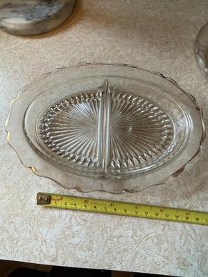 VARIETY OF SERVING PIECES, COASTERS AND TRAY
