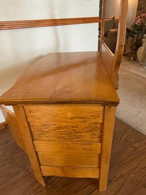 ANTIQUE WASHSTAND/DRY SINK WOODEN CABINET