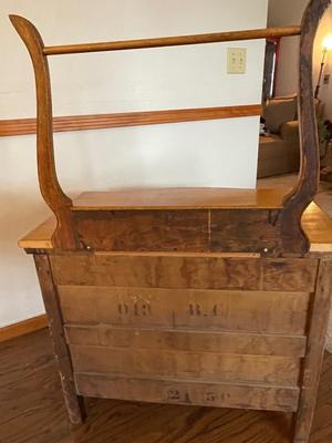 ANTIQUE WASHSTAND/DRY SINK WOODEN CABINET