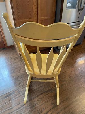 WOODEN FOLK ART ROCKING CHAIR