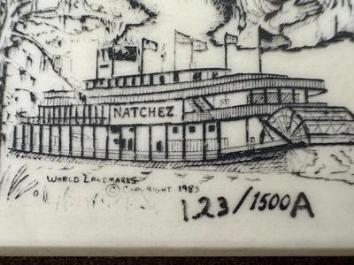 Engraved New Orleans Landmarks Signed and Numbered Original by Carol Blaess
