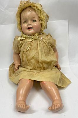 Antique 1930's Baby Doll Composition Sleepy Eyes Open Mouth