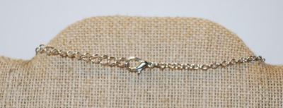 Glittery DEEP GREEN & GRAY Dragonfly PENDANT (2½" x 2") on a Silver Tone Necklace Chain 19" L