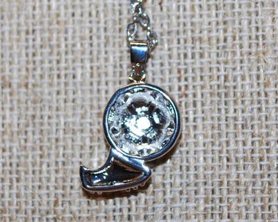 Fun Soccer Ball & Cleated Shoe PENDANT (1" x ½") on a Silver Tone necklace Chain 18" L