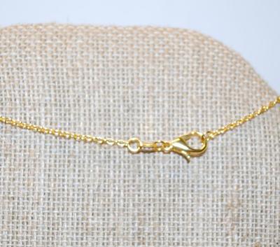 Vintage Brass Styled "Anchor" PENDANT (1" x ¾") on a Gold Tone Necklace Chain 17" L