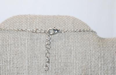 Purple Prism PENDANT (1½" x ½") on a Silver Tone Necklace Chain 18" L