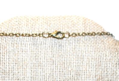 Double Sided World Globe PENDANT (1" Circumference) on a Brass-Styled Necklace Chain 20" L